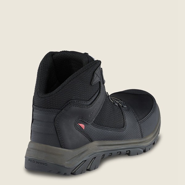 Red Wing Hiking Bot Erkek - Trades - 5-Inch Waterproof Safety Toe - Siyah/Gri - 38PUQMDVH